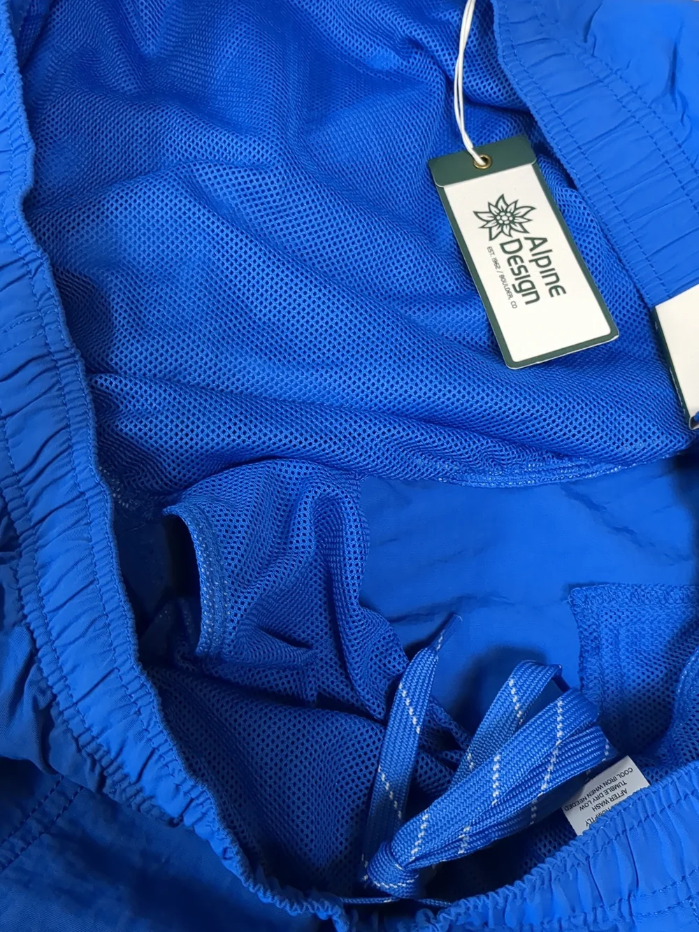Alpine Design Bright Blue Outdoor Shorts with Logo Patch